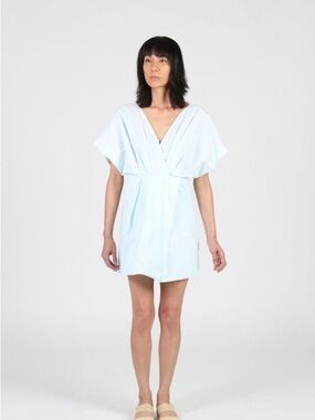 Rachel Comey arco dress spa blue v neck size 0